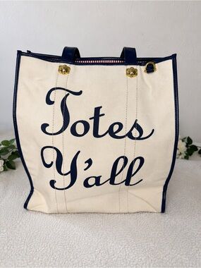 Draper James Totes Y'all' Tote Bag - Navy